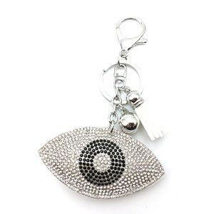 Sparkly evil eye rhinestone key chain/purse charm